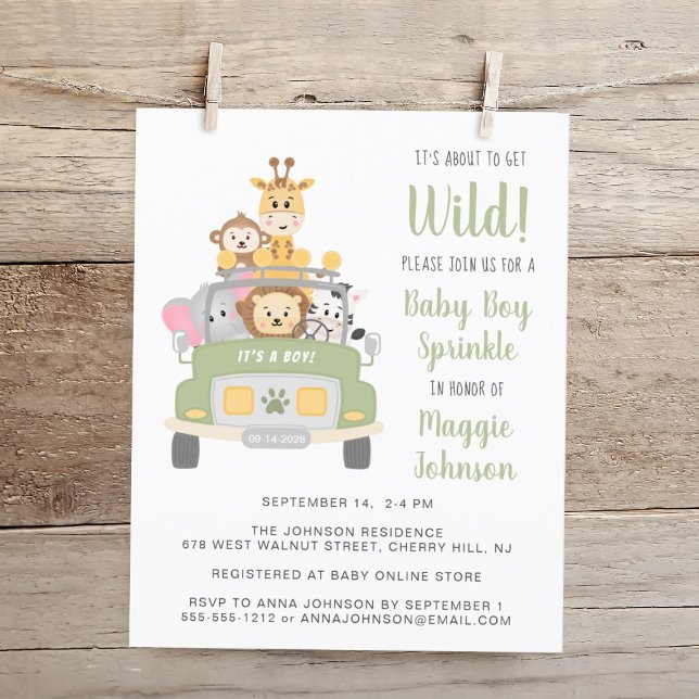 Lámina Invitación a gotas de gotas de Safari para el pres (Subido por el creador)