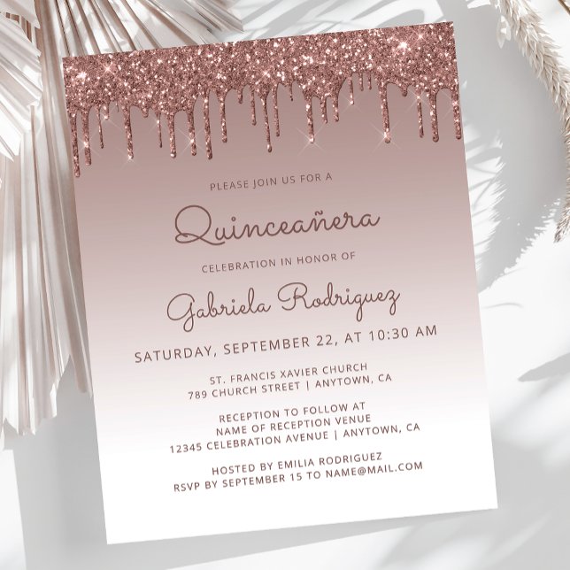 Lámina Invitación a gozar de Rosa  de Purpurina de oro de (Subido por el creador)