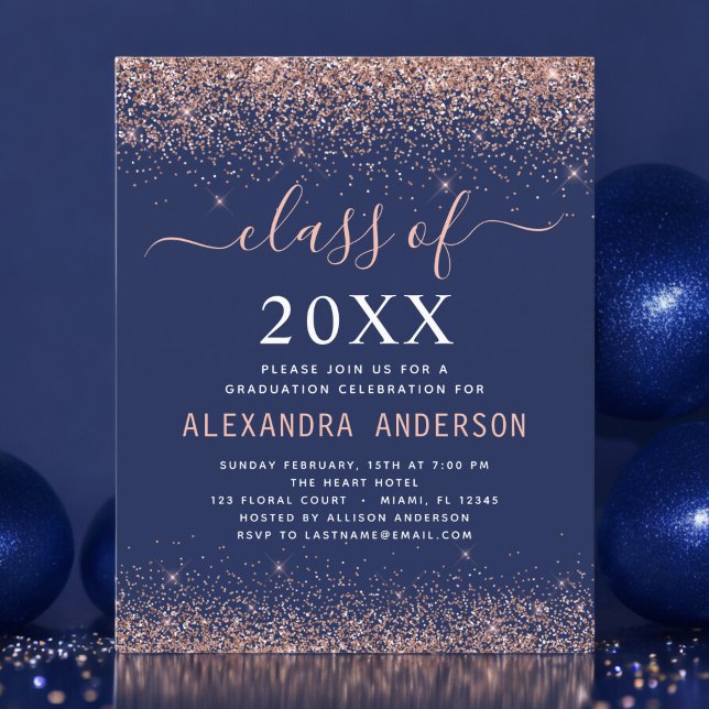 Lámina Invitación a graduación azul de la Marina 2023 (Subido por el creador)