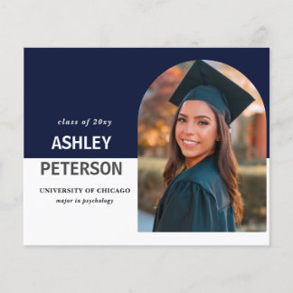 Lámina Invitación a graduación de foto de arco de la mari