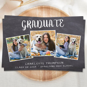 Lámina Invitación a graduación de foto de Budget Rustic 3