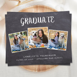 Lámina Invitación a graduación de foto de Budget Rustic 3