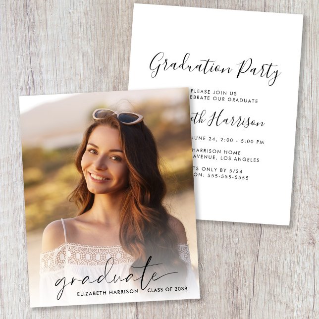 Lámina Invitación a graduación de foto de guión de presup (Subido por el creador)