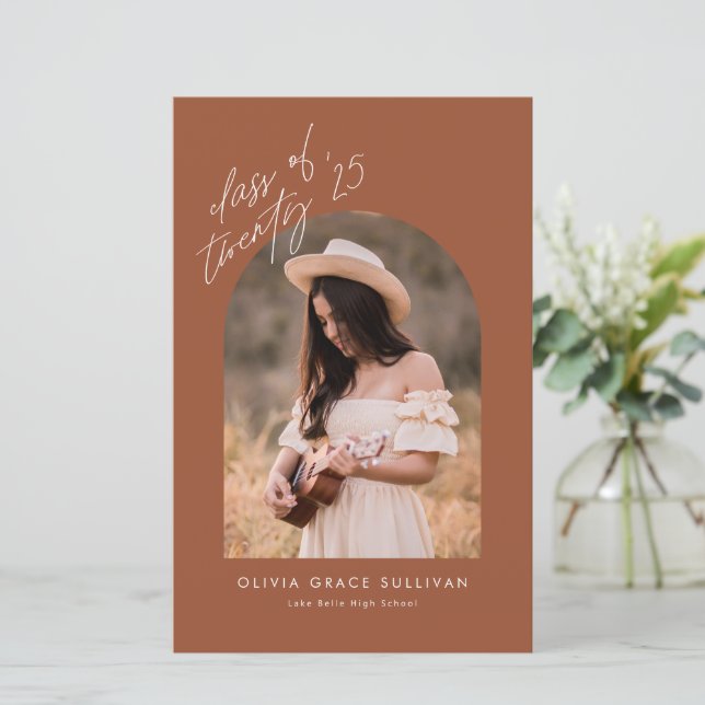 Lámina Invitación a graduación de fotografía del Arco de  (Anverso de pie)