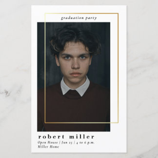 Lámina Invitación a graduación de fotografía simple y mod