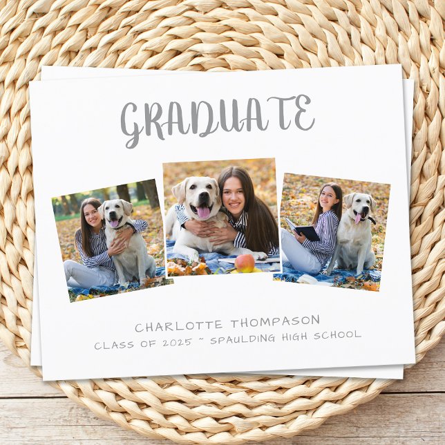 Lámina Invitación a graduación de fotos de Budget Modern  (Subido por el creador)
