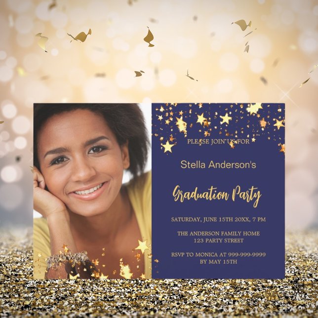 Lámina Invitación a graduación de fotos de estrellas de o (Subido por el creador)