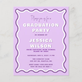 Lámina Invitación a graduación de fotos puras del retro d