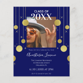 Lámina Invitación a graduación de la Marina y el Oro Mode