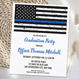 Lámina Invitación a graduación de la policía presupuestar