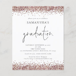 Lámina Invitación a graduación de Rosa de presupuesto Pur