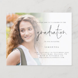 Lámina Invitación a graduación de script de foto simple d