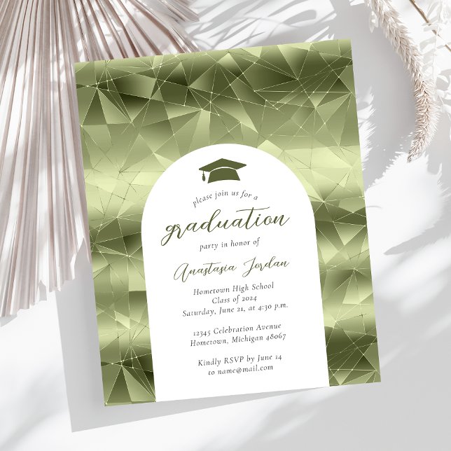 Lámina Invitación a graduación del Arco Geo de Glam Verde (Subido por el creador)