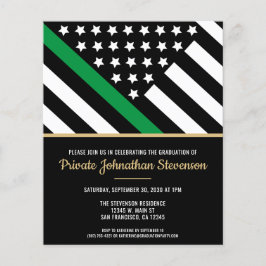 Lámina Invitación a graduación militar del Ejército de Pr