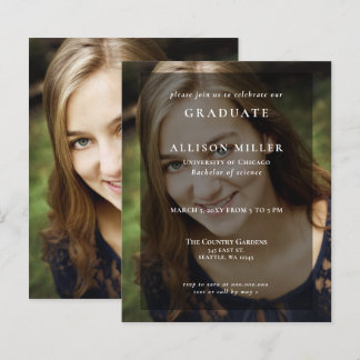 Lámina Invitación a graduación simple de superposición de