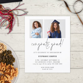 Lámina Invitación a graduados de Budget 2 Photo Congrats 