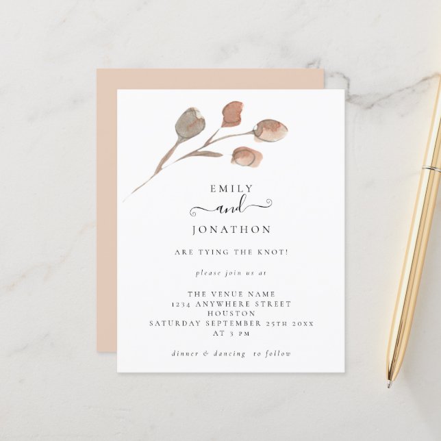 Lámina Invitación a guión de Boda de la artesanía presupu (Anverso/Reverso In Situ)