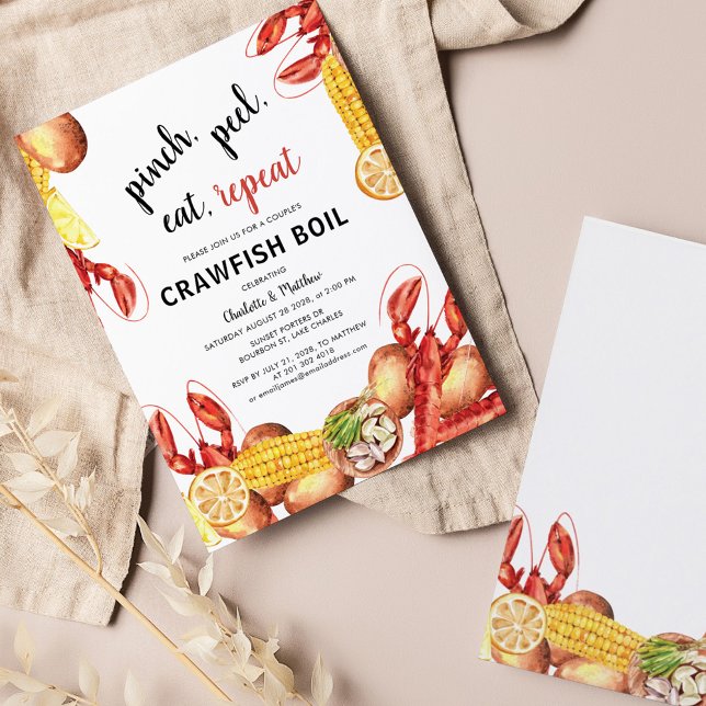 Lámina Invitación a hervir langostinos para parejas de pr (Subido por el creador)