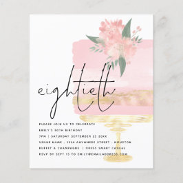 Lámina Invitación a la 80ª Fiesta del pastel de cumpleaño