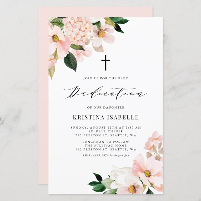 Lámina Invitación a la abdicación de la magnolia rosa y l (Anverso / Reverso)