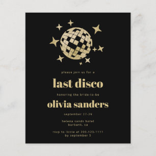 Lámina Invitación a la Bachelorette Party Budget Last Dis