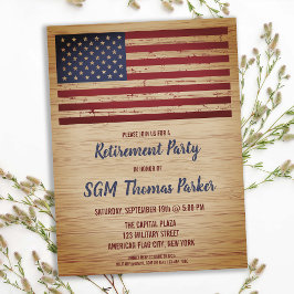 Lámina Invitación a la bandera estadounidense de retiro m