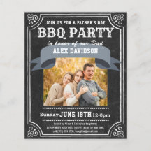 Invitación a la barbacoa del tablero de fotos del