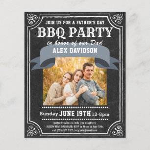 Lámina Invitación a la barbacoa del tablero de fotos del