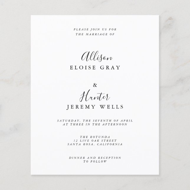 Lámina Invitación a la boda (Anverso)