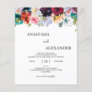 Lámina Invitación a la boda acuarela de presupuesto. Invi