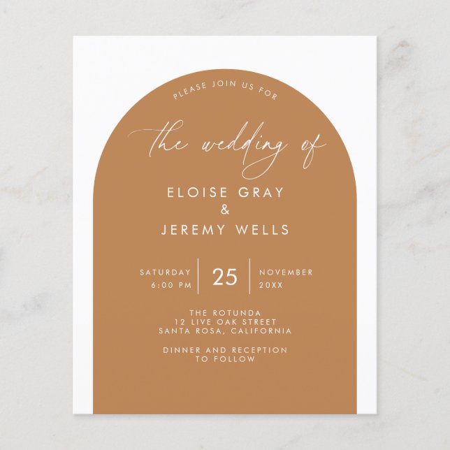 Lámina Invitación a la boda artística (Anverso)