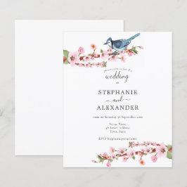 Lámina Invitación a la Boda Azul de Cerezo Blossom