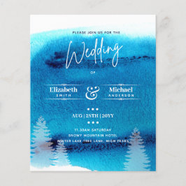 Lámina Invitación a la boda azul de la montaña LeahG BUDG