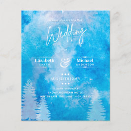 Lámina Invitación a la boda azul de la montaña LeahG BUDG