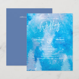 Lámina Invitación a la boda azul de la montaña LeahG BUDG