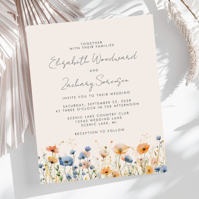 Lámina Invitación a la boda azul del Naranja de Flor Silv (Subido por el creador)