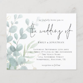 Lámina Invitación a la Boda Azul en Polvo de Eucalipto Pr