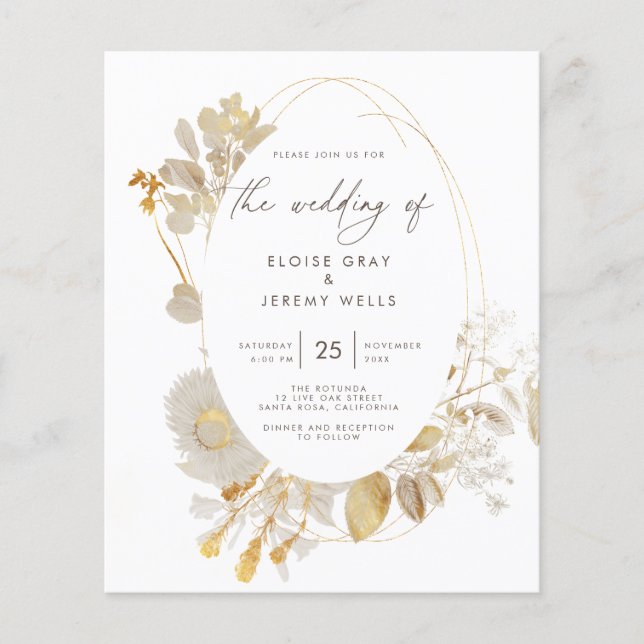 Lámina Invitación a la boda | Bella (Anverso)