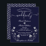 Lámina Invitación a la Boda Blanca Floral de Presupuesto<br><div class="desc">Moda Invitación a la Boda Blanca Floral de Presupuesto Moderno. Sencillo y moderno para completar sus detalles con facilidad y rapidez. Revisa mi tienda para ver toda la suite para este diseño.</div>