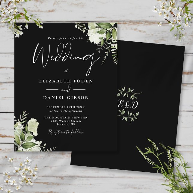 Lámina Invitación a la Boda Blanca Negra de Verdor Presup (Subido por el creador)