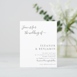 Lámina Invitación a la Boda Blanca Negra Minimalista de P