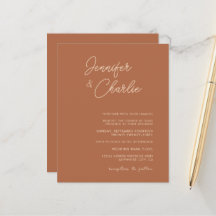 Invitación a la boda Boda bohemia simple con presu