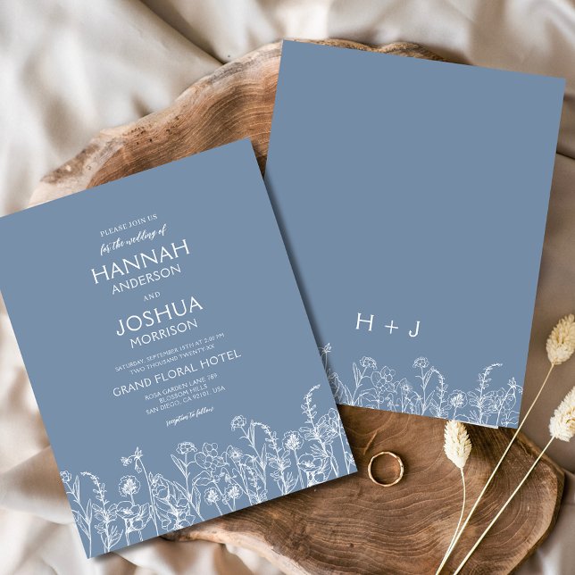 Lámina Invitación a la boda botánica azul turquesa (Subido por el creador)
