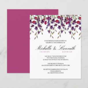 Lámina Invitación a la Boda Botánica Púrpura Presupuestar