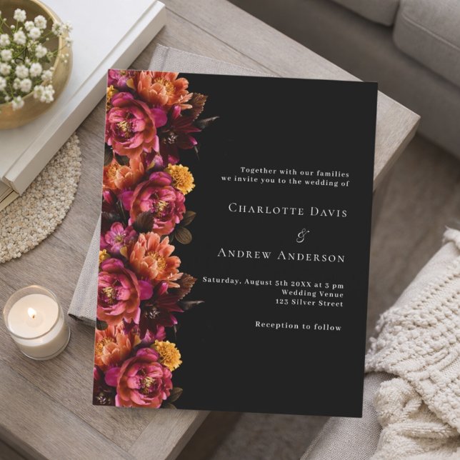 Lámina Invitación a la boda burgundy (Subido por el creador)