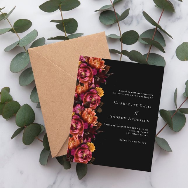 Lámina Invitación a la boda burgundy (Subido por el creador)
