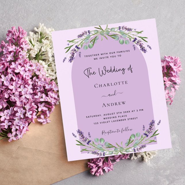 Lámina Invitación a la boda con arco violeta de Lavender (Subido por el creador)