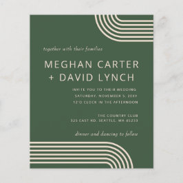 Lámina Invitación a la boda con arcos verdes del presupue