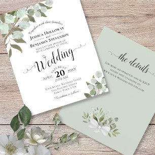 Lámina Invitación a la boda con detalles del presupuesto 