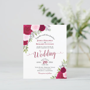 Lámina Invitación a la boda con el presupuesto floral mag